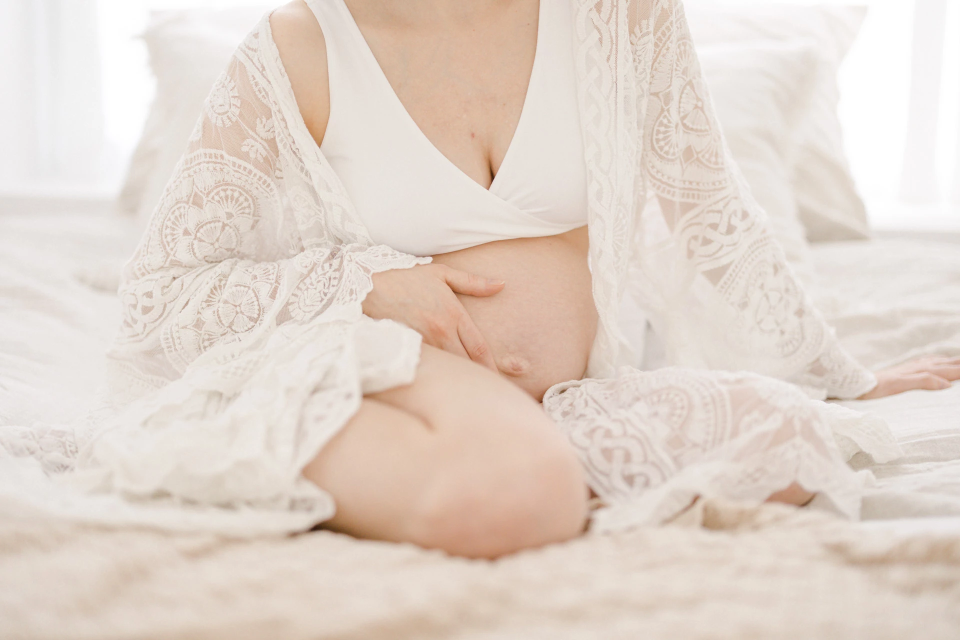 dentelle gris mariage grossesse studio